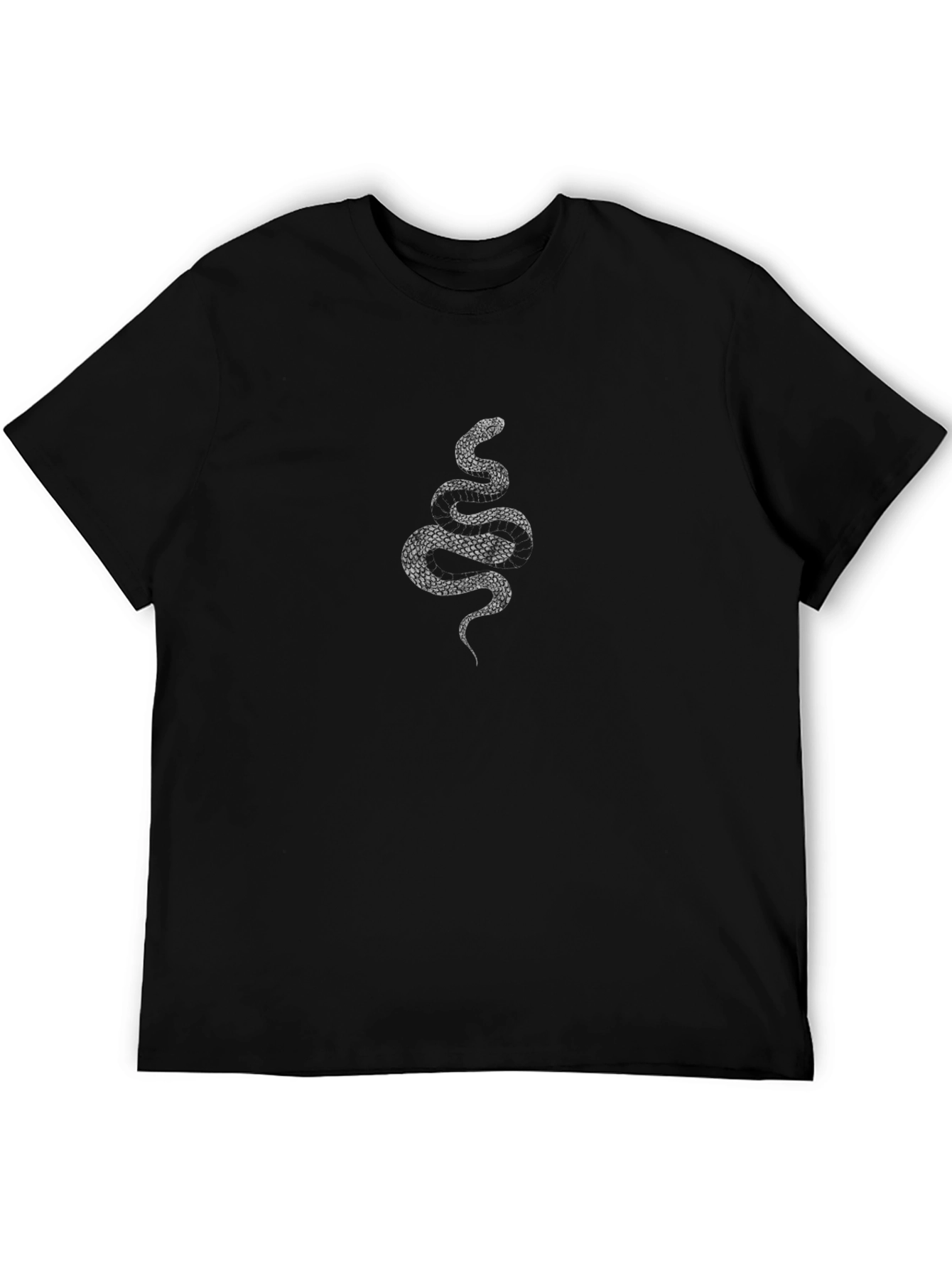 Black Snake Graphic T-Shirt for Men
