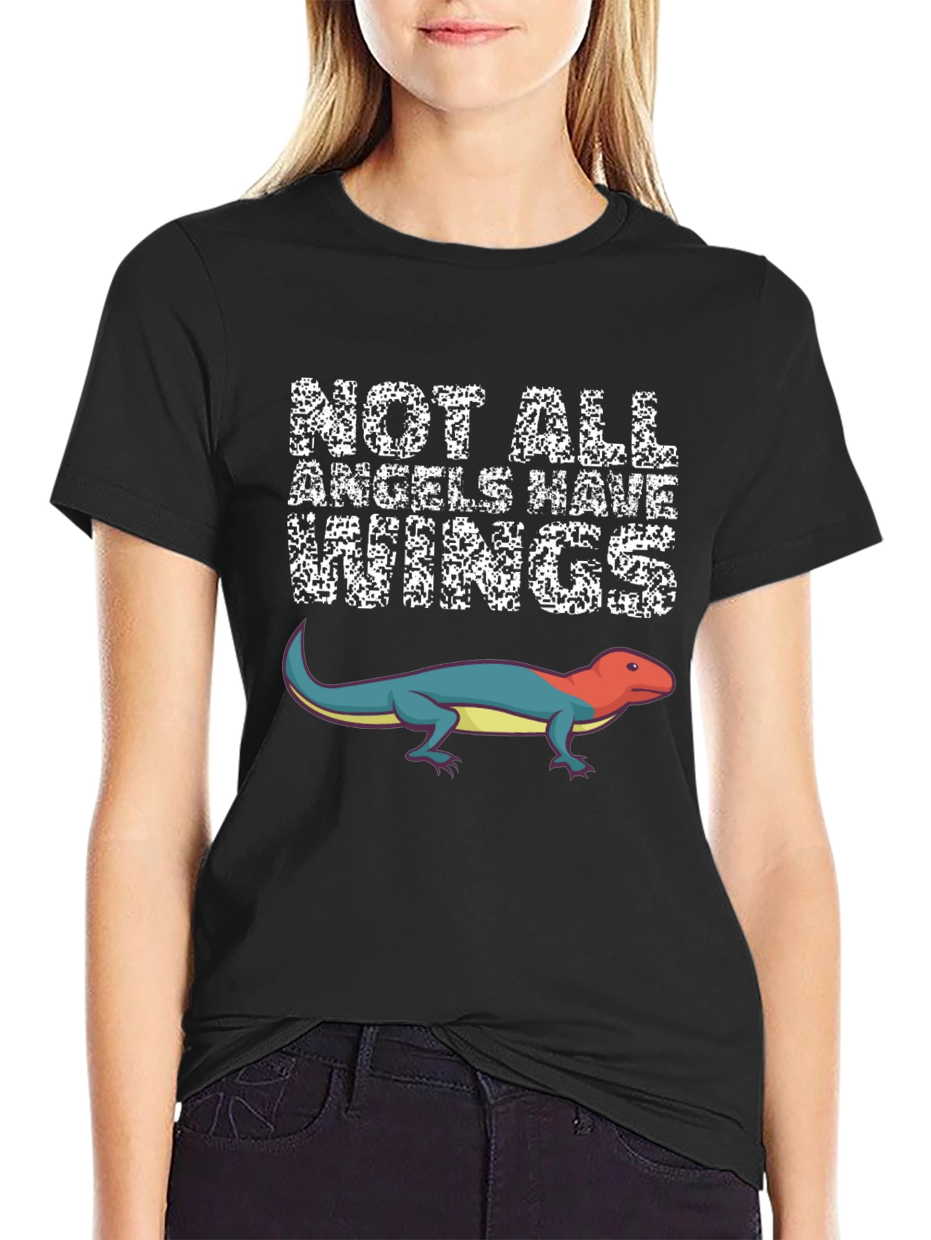 Lizard Angel Graphic Tee - Unisex Novelty T-Shirt