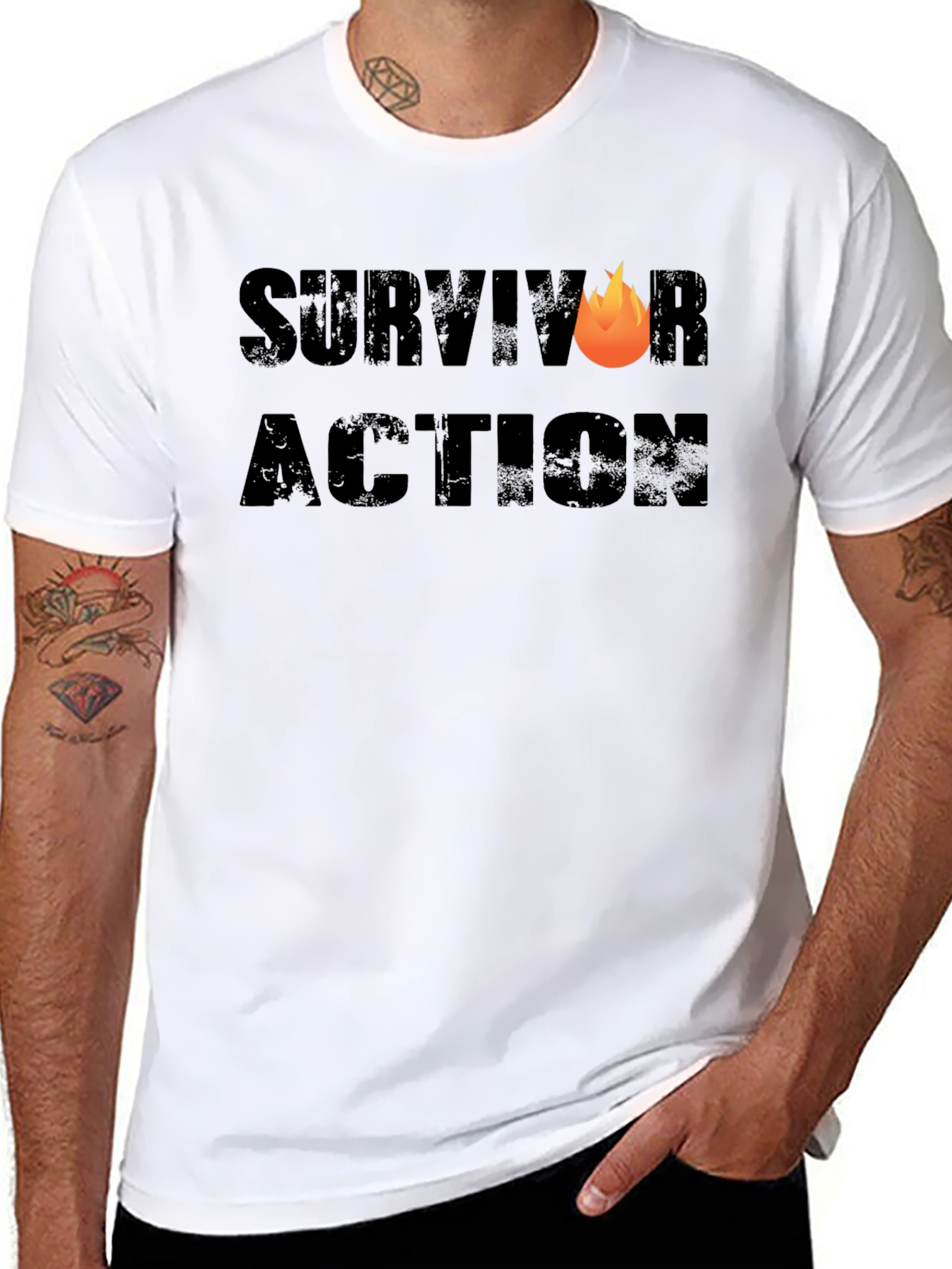 Survivor Action T-Shirt - Bold Design
