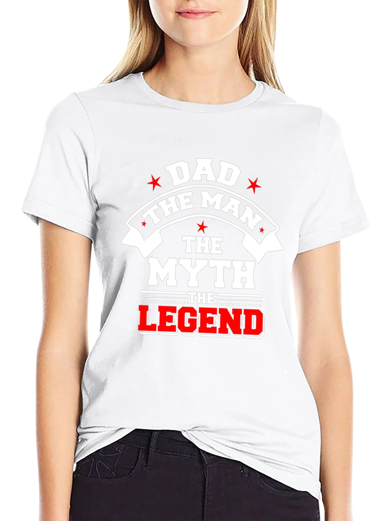Dad The Man The Myth The Legend Black T-Shirt