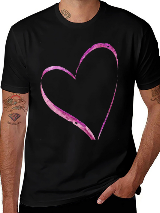 Heart Print Casual T-Shirt