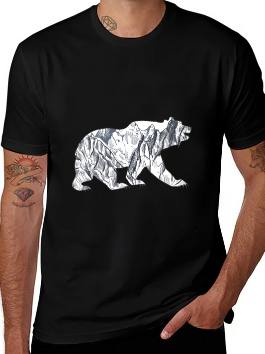 Mountain Bear Graphic Tee - Black