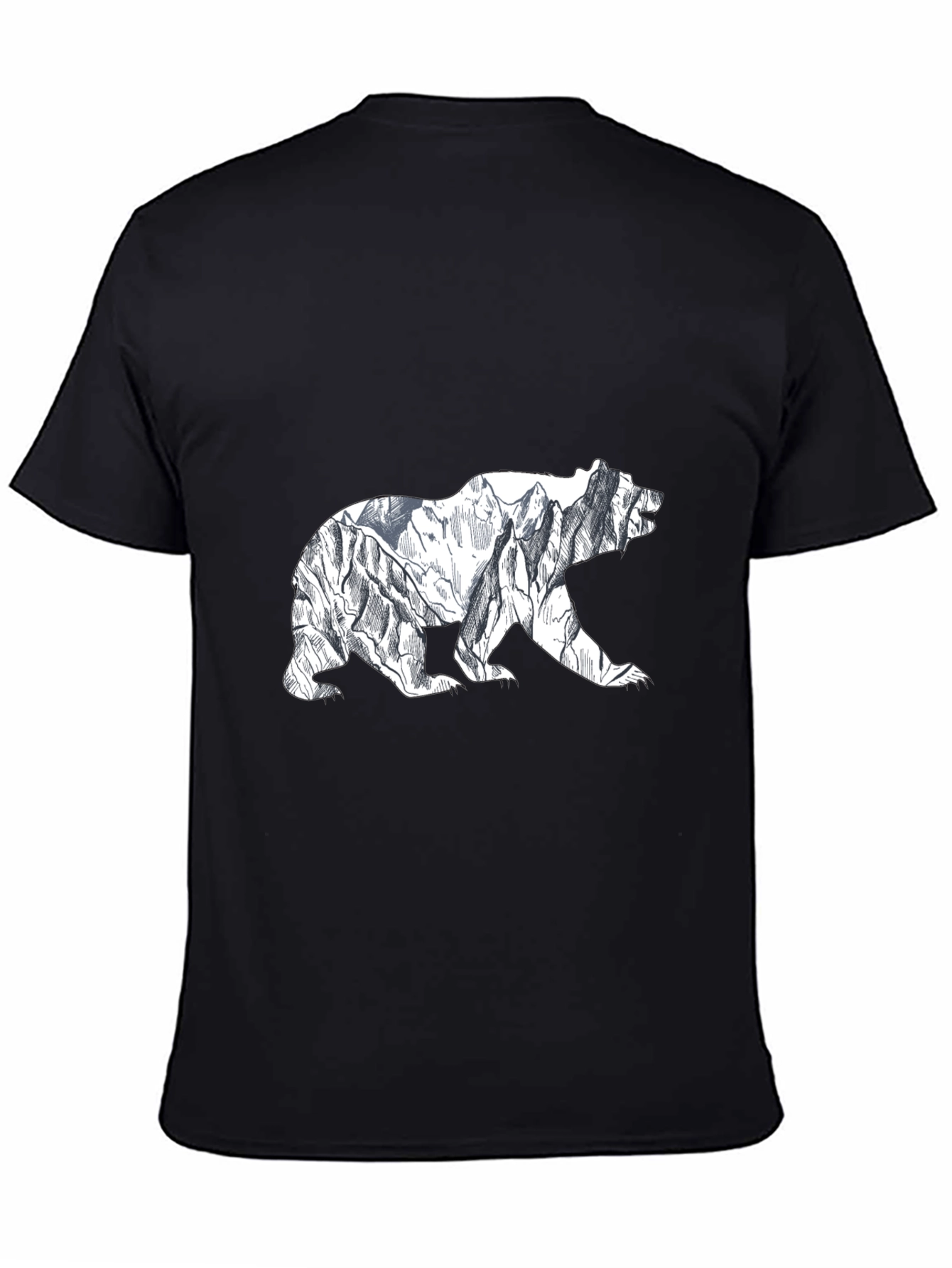 Mountain Bear Graphic Tee - Black