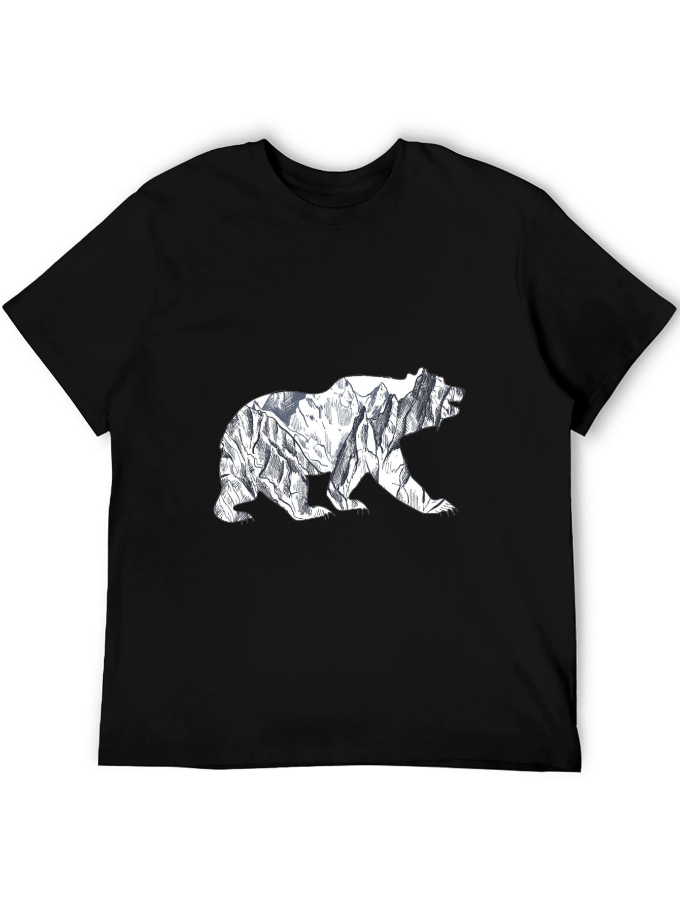 Mountain Bear Graphic Tee - Black