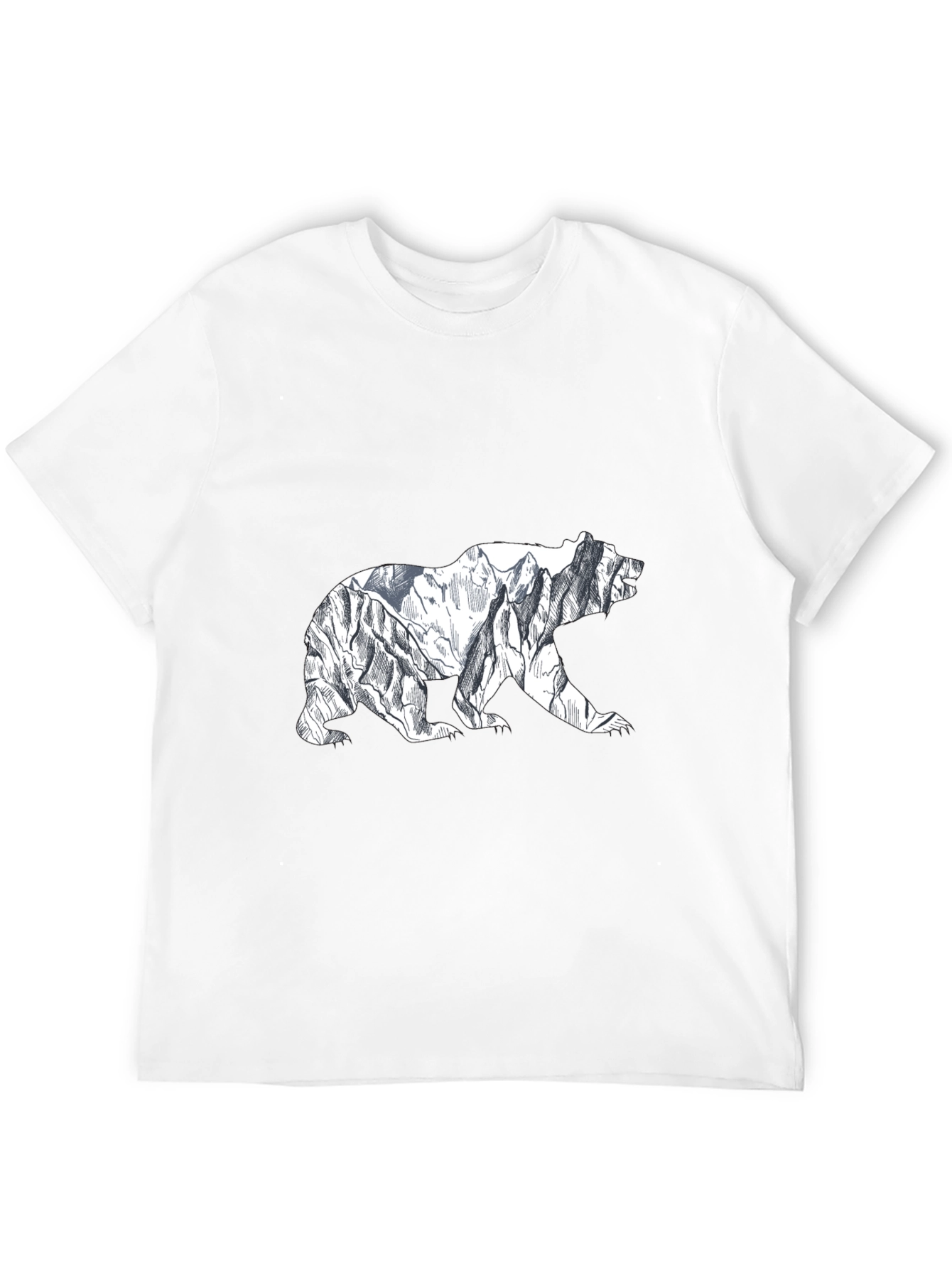 Mountain Bear Graphic Tee - Black
