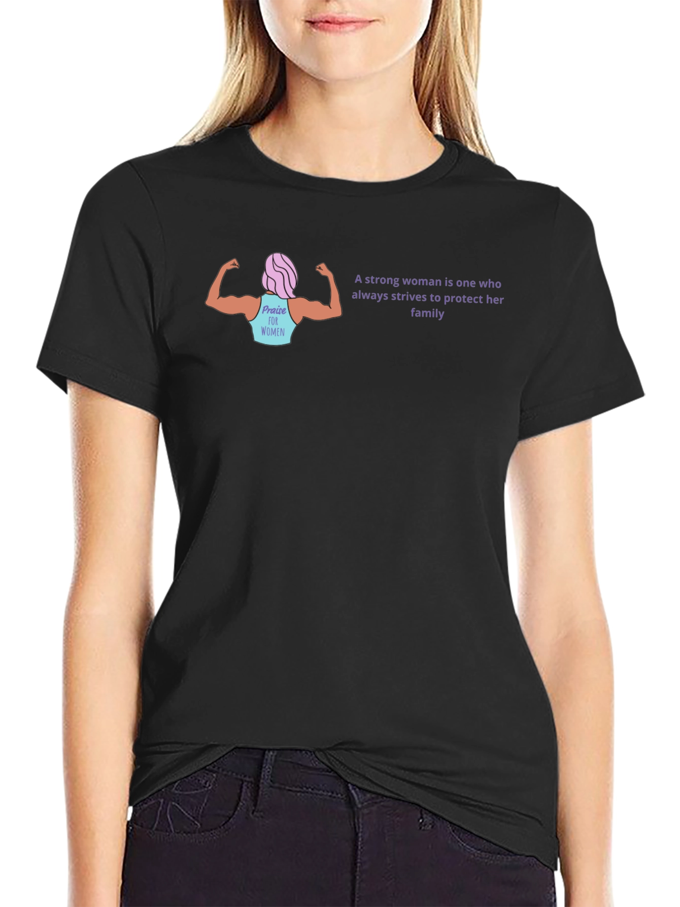 Strong Woman Graphic Tee - Empowering Statement Shirt