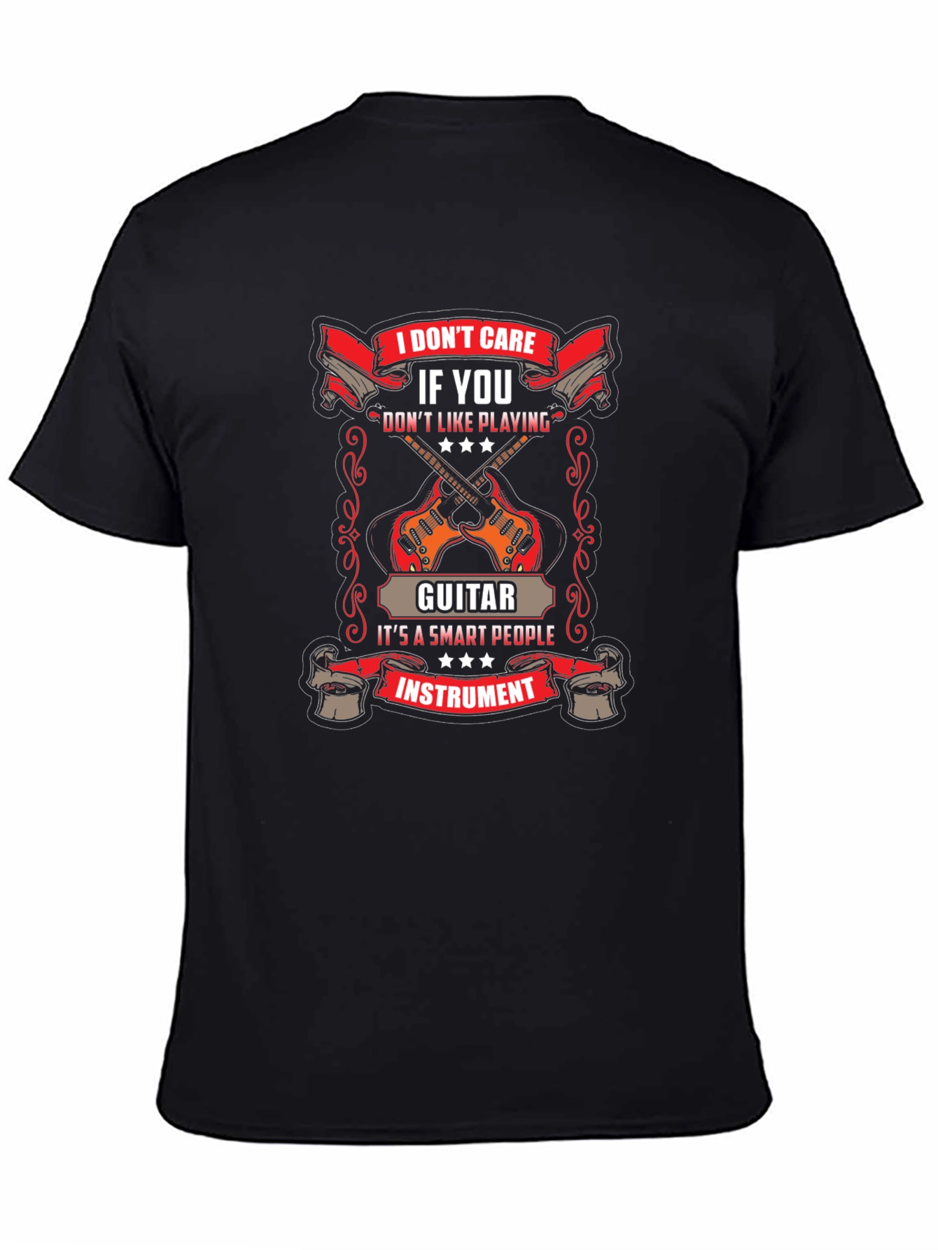 I Dont Care Guitar Player T-Shirt