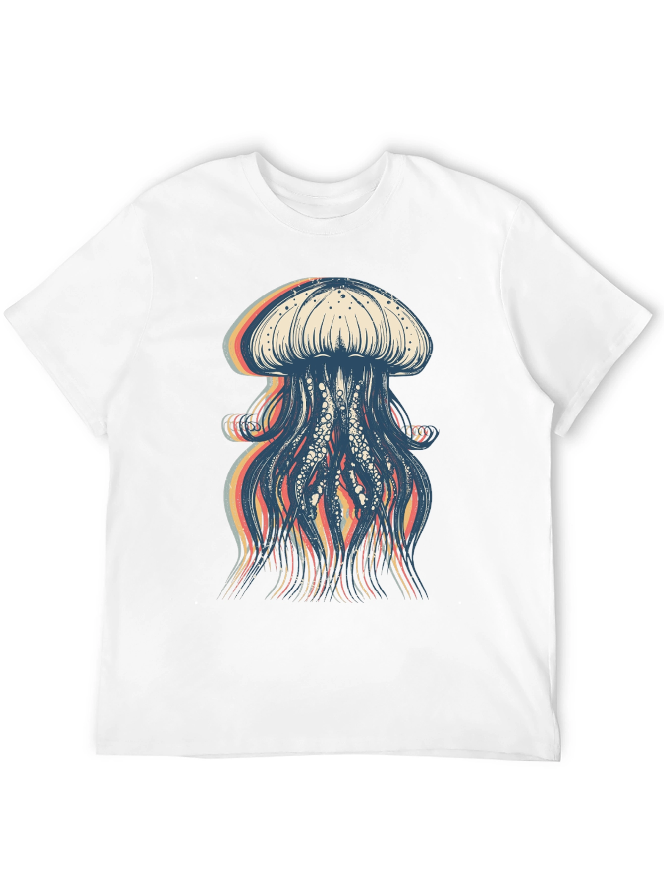 Jellyfish Graphic T-Shirt - Trendy Crew Neck Tee