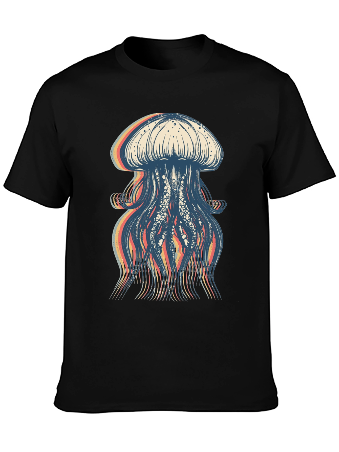 Jellyfish Graphic T-Shirt - Trendy Crew Neck Tee