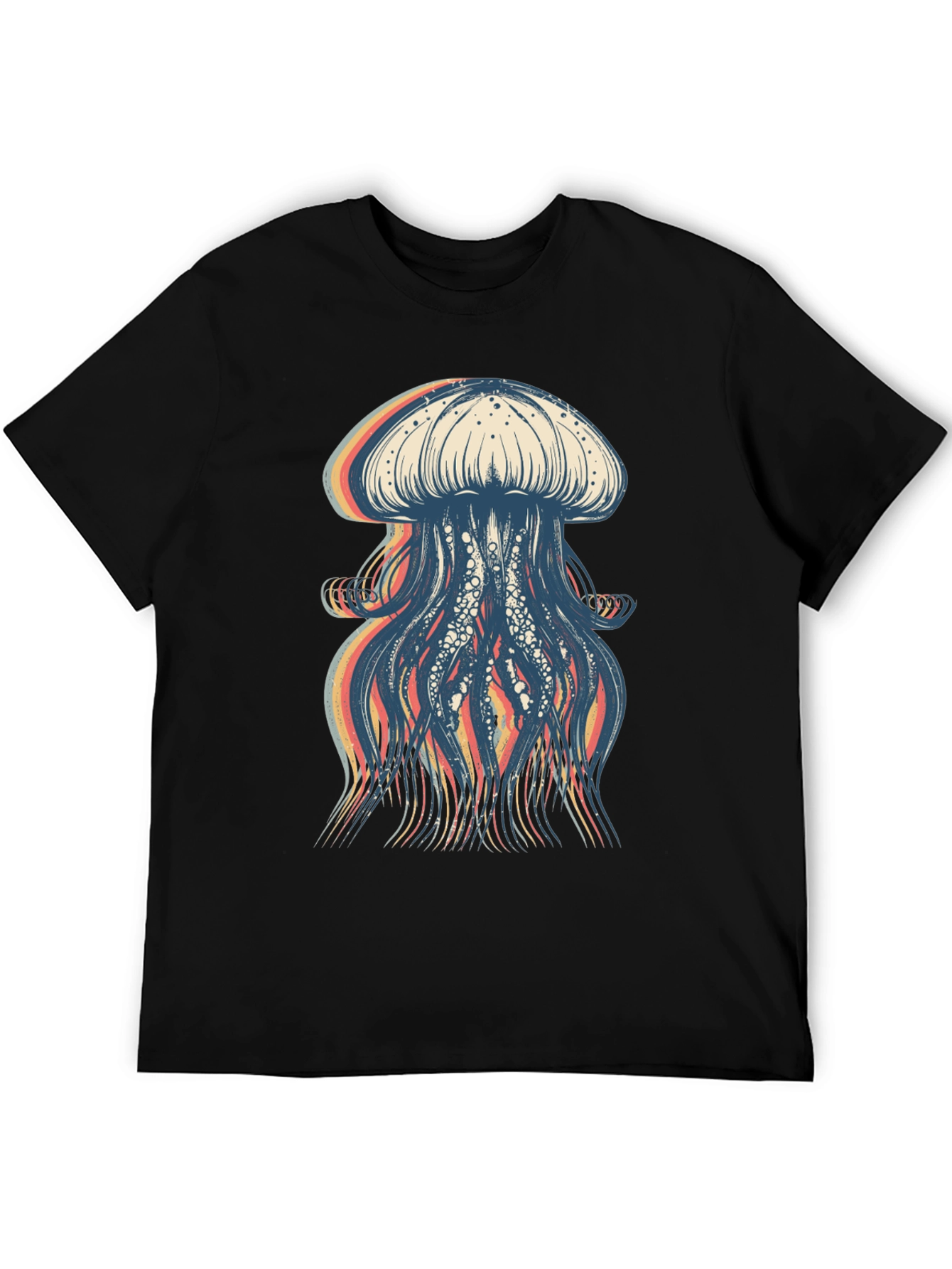 Jellyfish Graphic T-Shirt - Trendy Crew Neck Tee