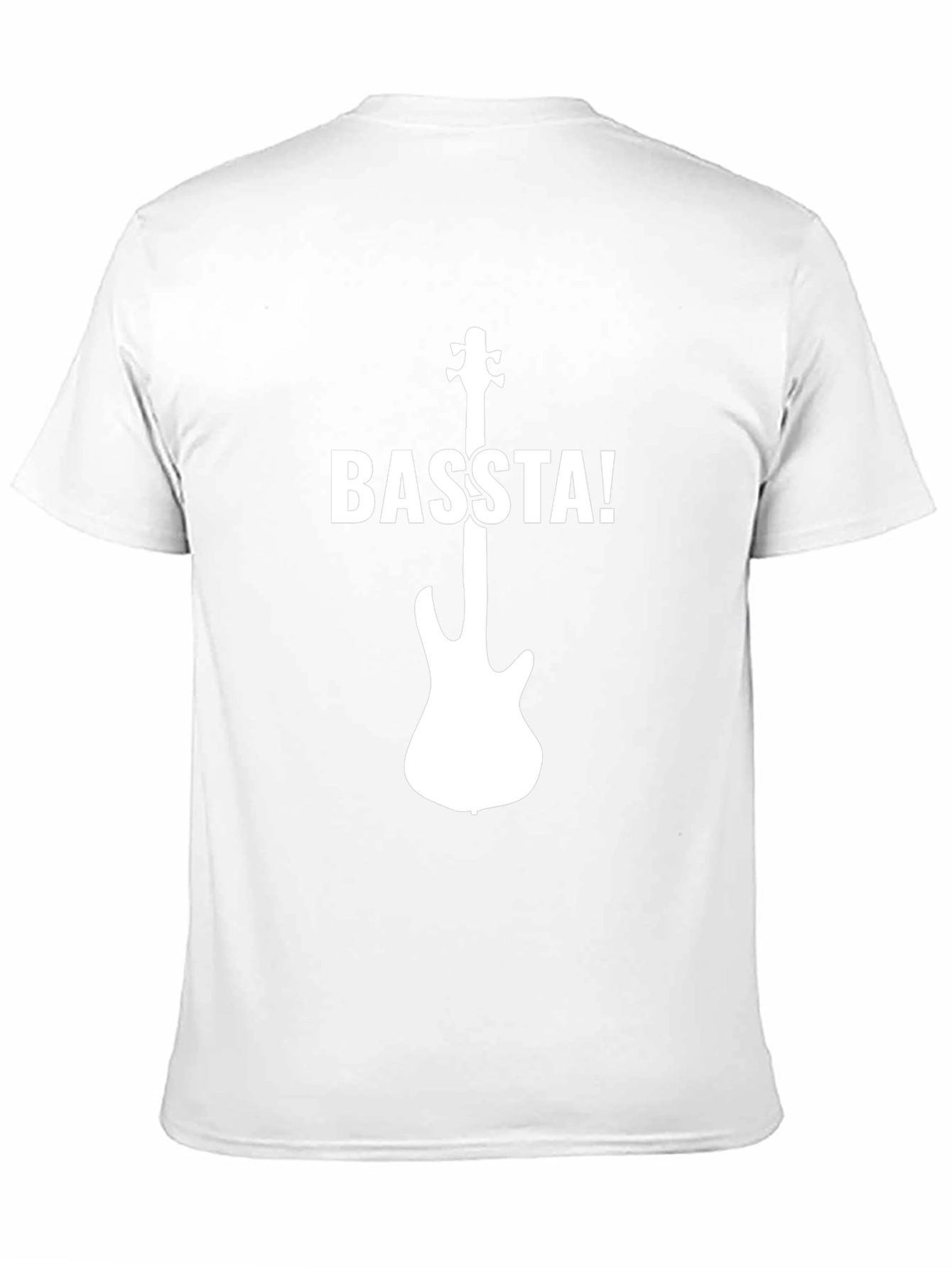 Basta! Bass Guitar Graphic T-Shirt - Cool Music Tee