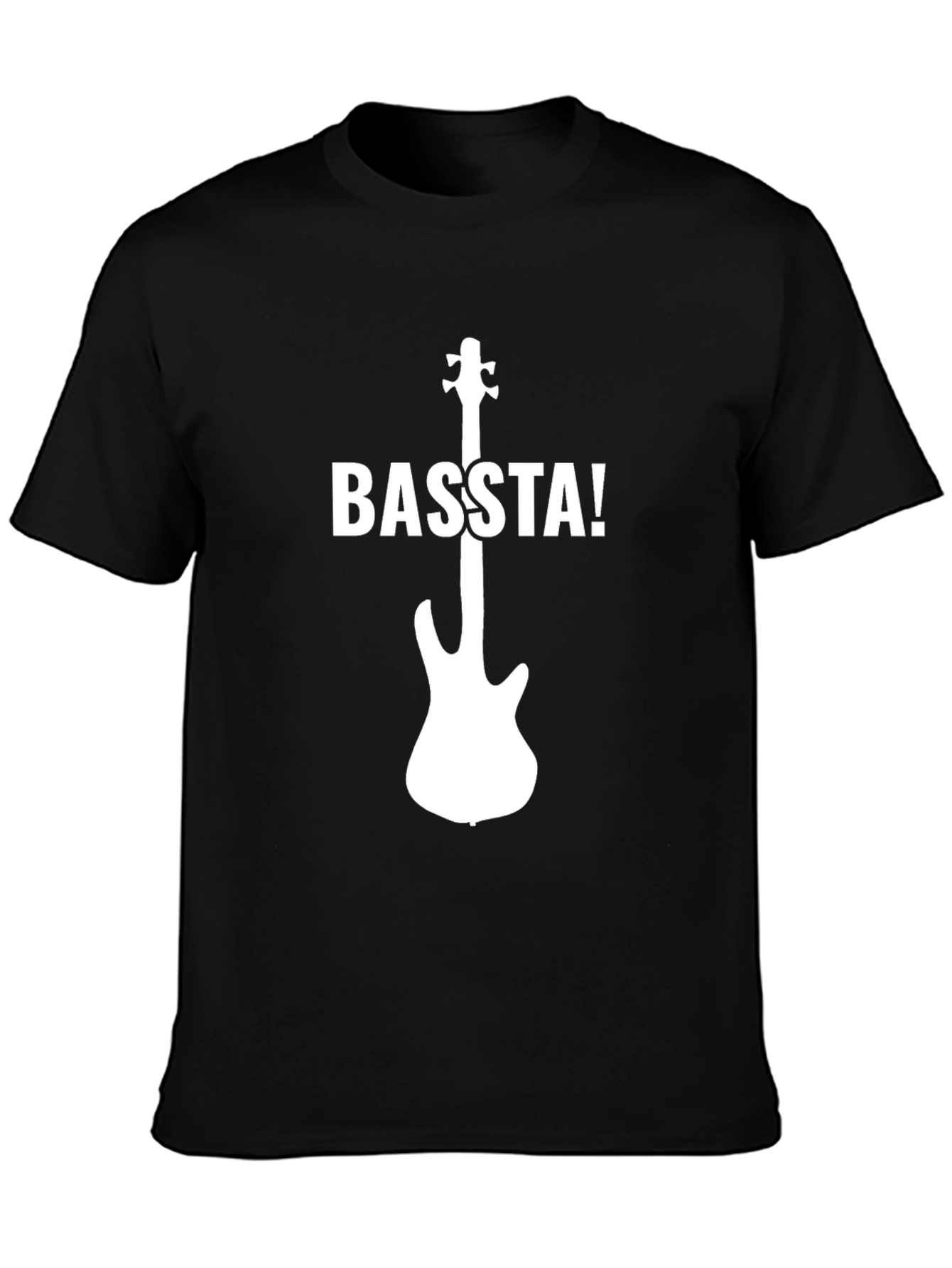 Basta! Bass Guitar Graphic T-Shirt - Cool Music Tee