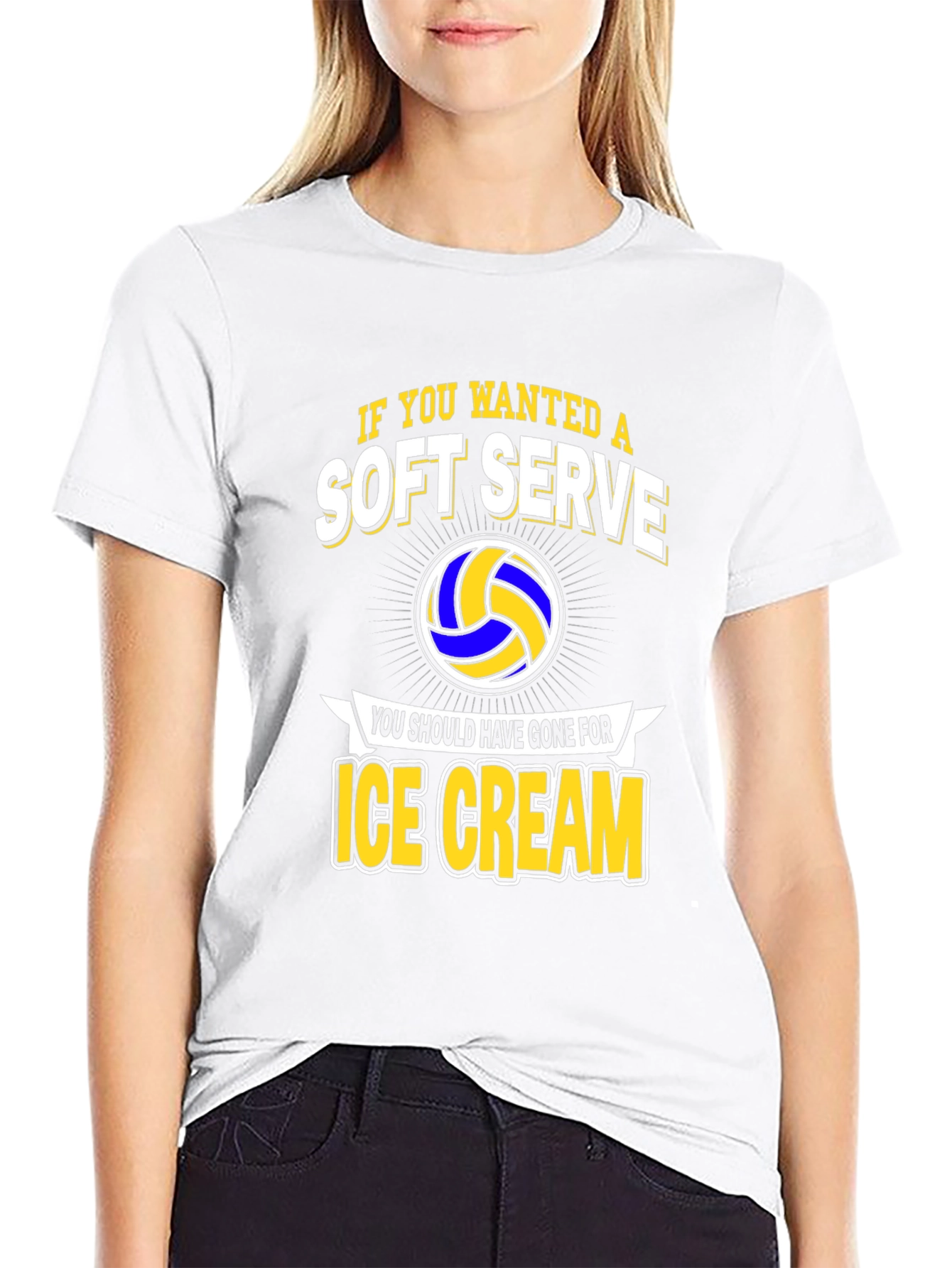 Soft Serve Ice Cream Volleyball Graphic Tee