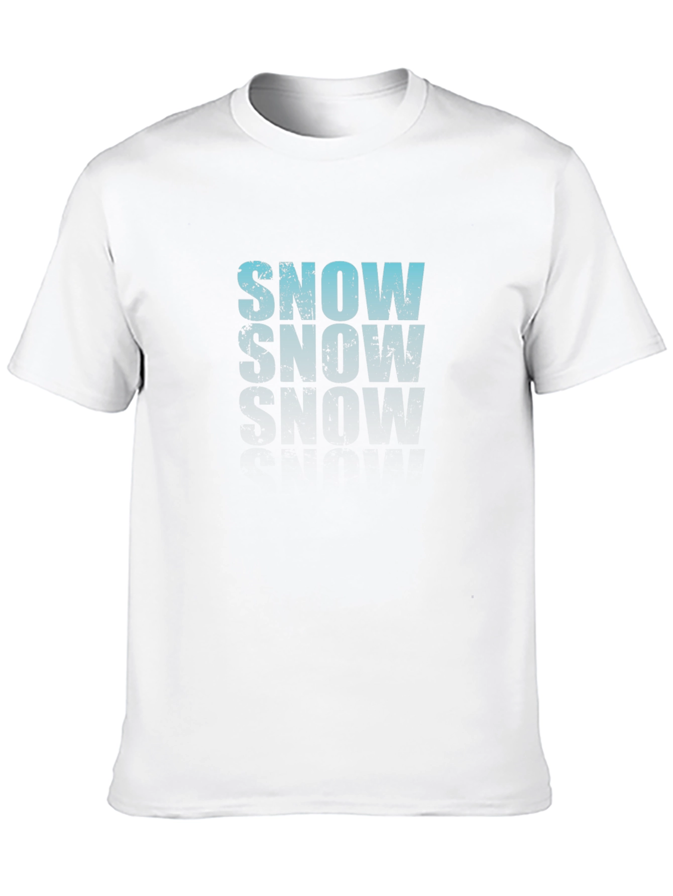 Cool SNOW Graphic Print Black T-Shirt