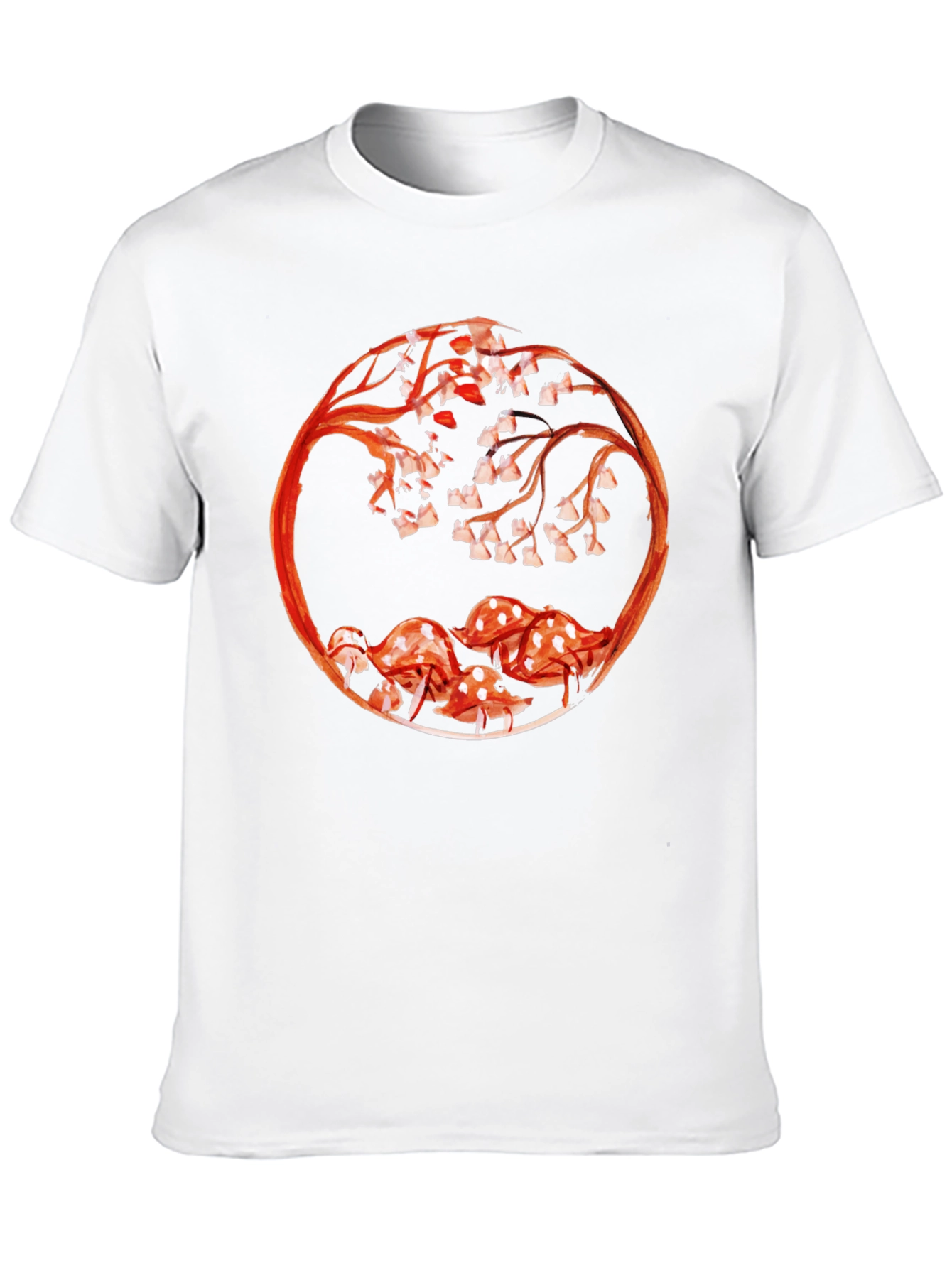 Mushroom & Branch Graphic Tee - Black