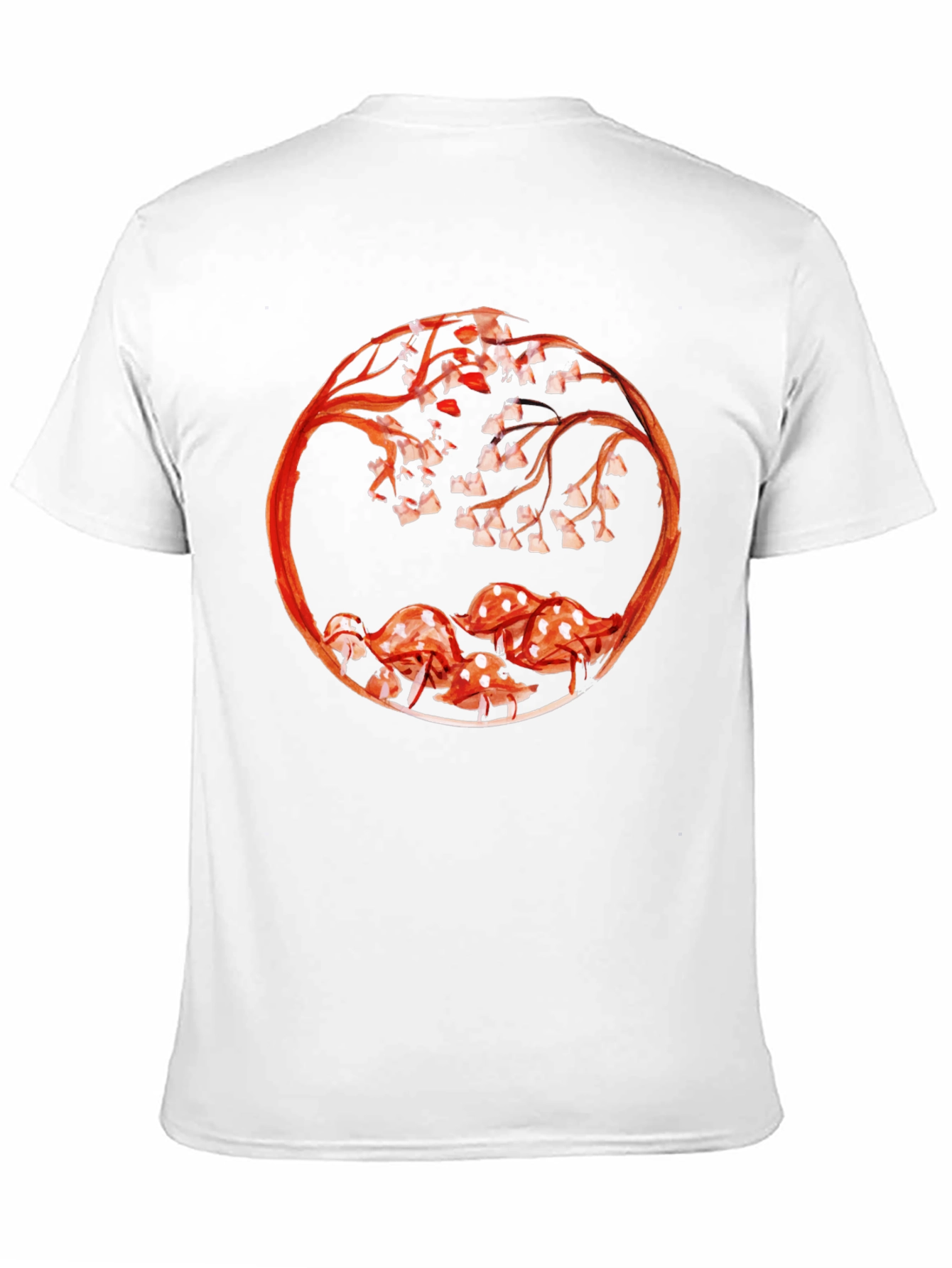 Mushroom & Branch Graphic Tee - Black