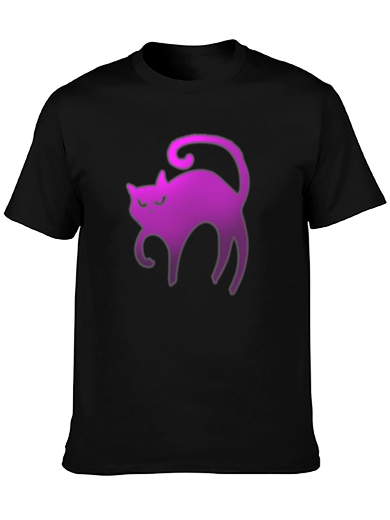 Neon Cat Graphic Tee - Spooky Vibes
