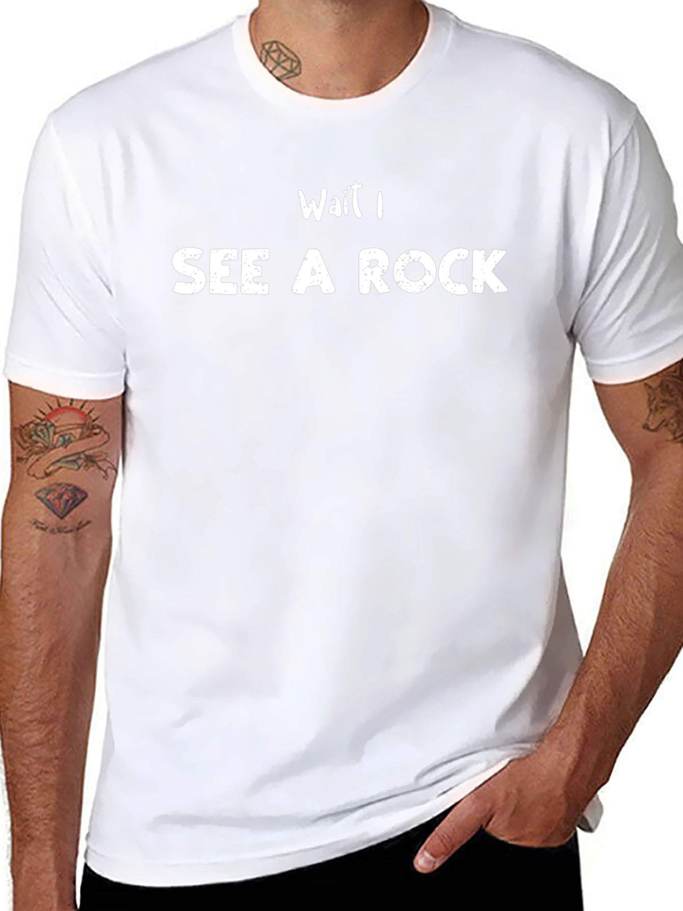 Funny Rock Lover T-Shirt: Wait I See A Rock!