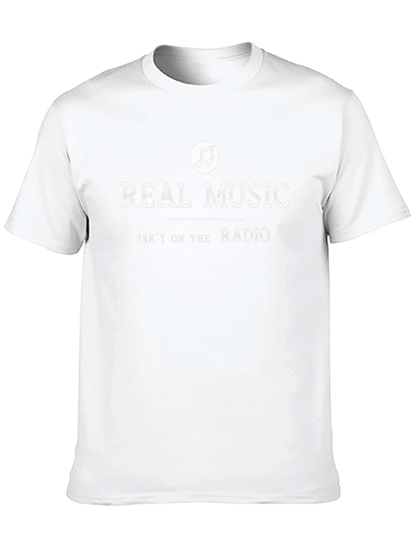 Real Music T-Shirt - Black Crew Neck Tee