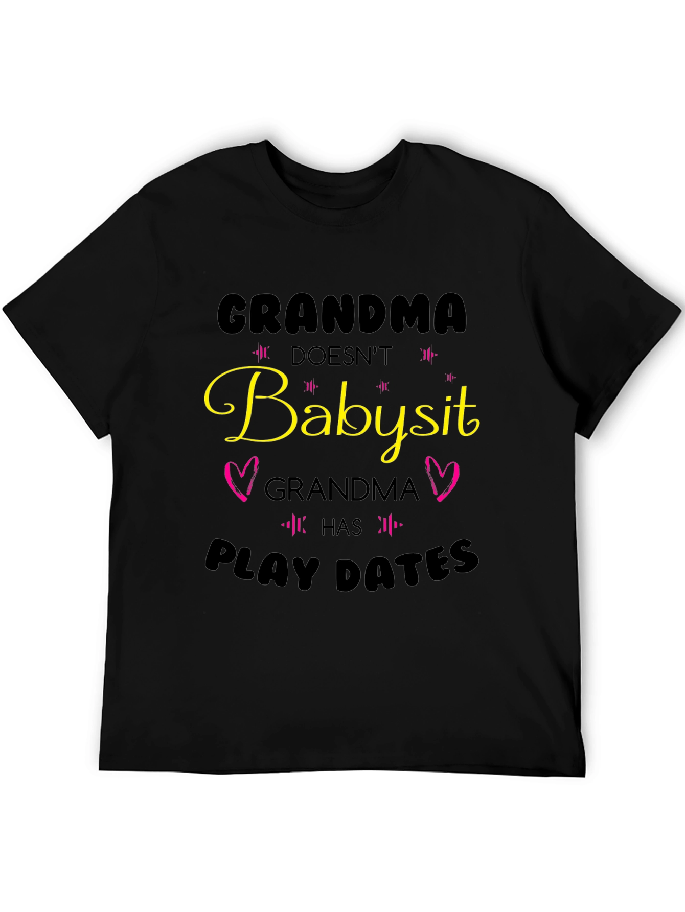 Grandma Play Dates Black T-Shirt