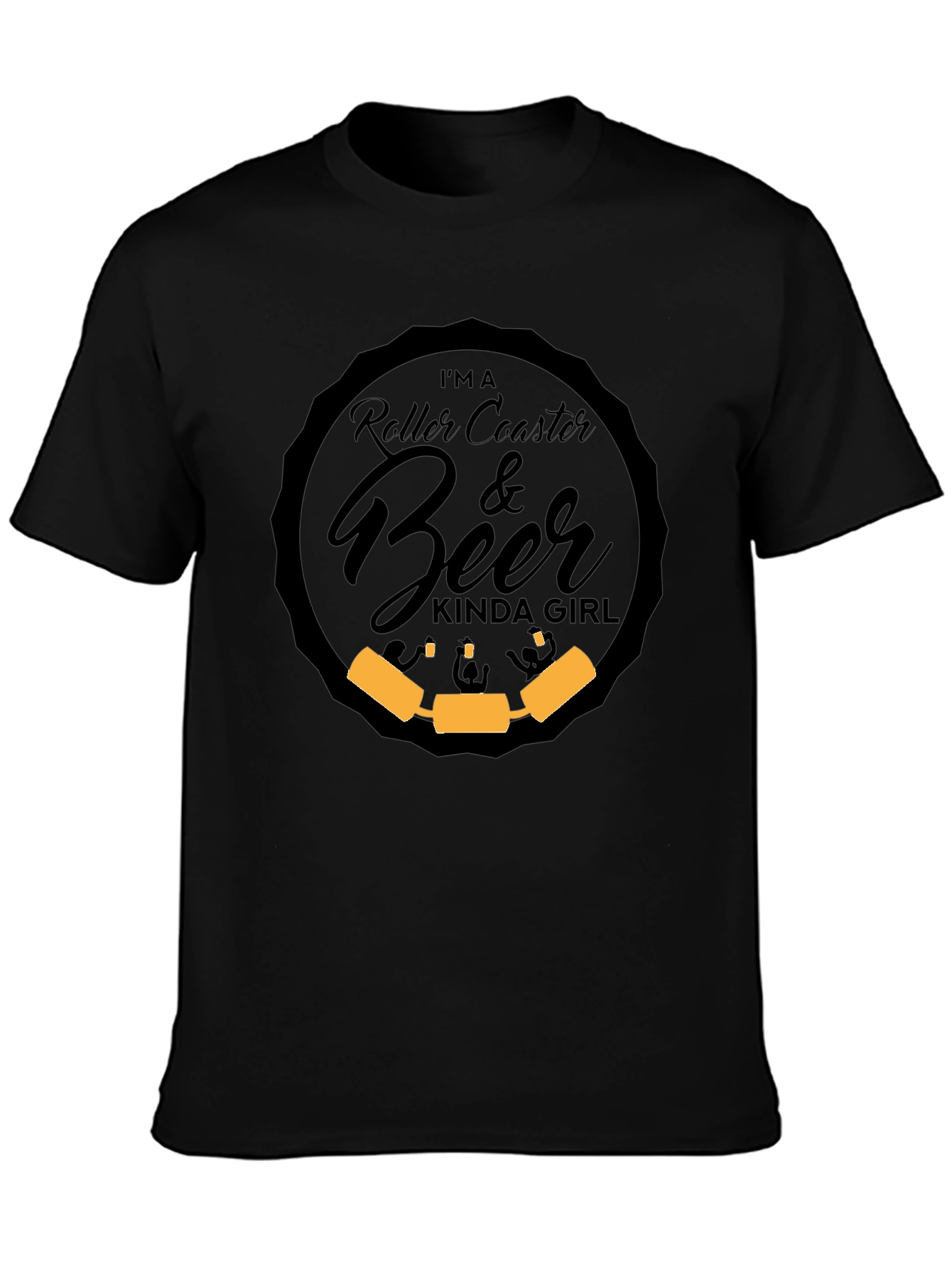 Roller Coaster & Beer Kinda Girl Graphic T-Shirt
