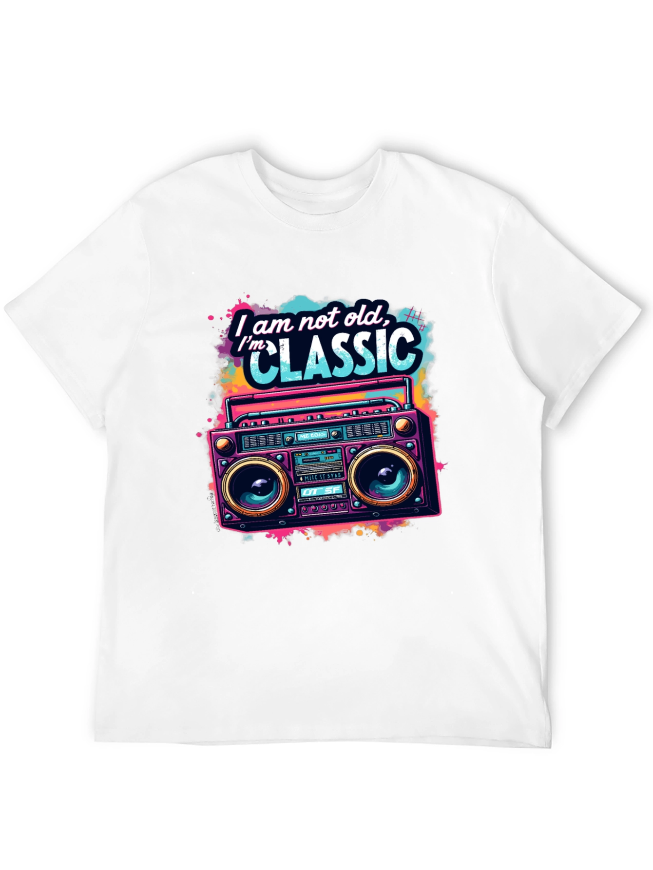 Retro Boombox T-Shirt - Im Classic Graphic Tee