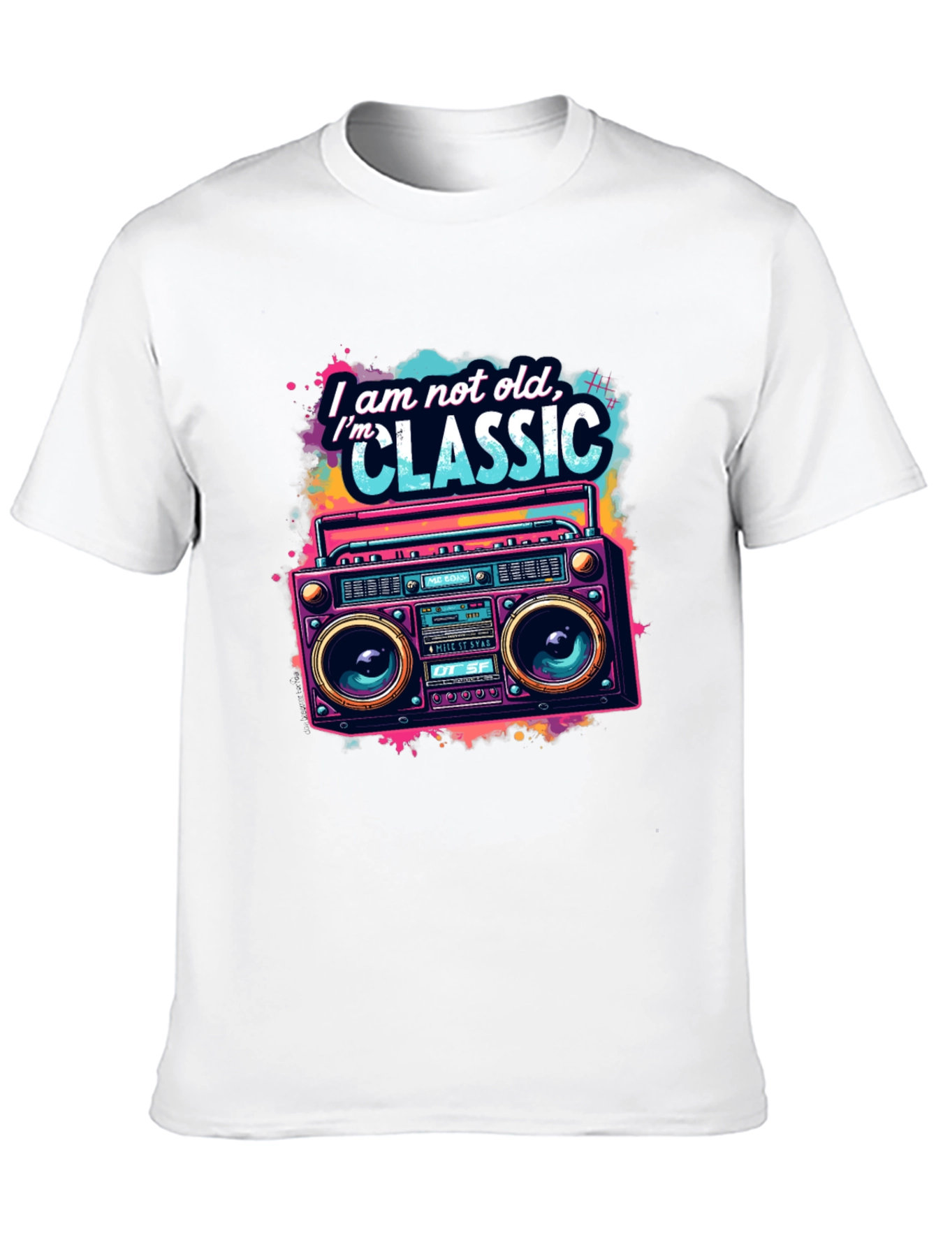 Retro Boombox T-Shirt - Im Classic Graphic Tee