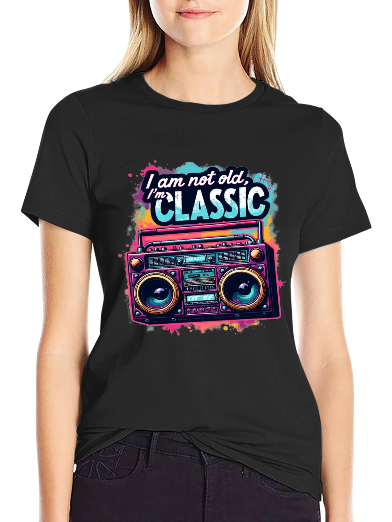 Retro Boombox T-Shirt - Im Classic Graphic Tee