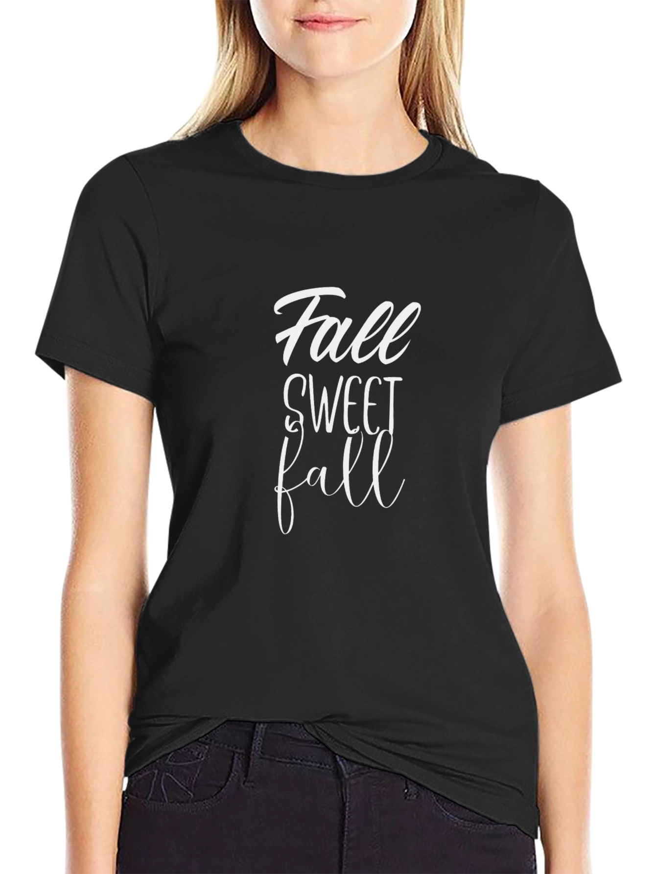 Fall Sweet Fall Graphic Tee - Black