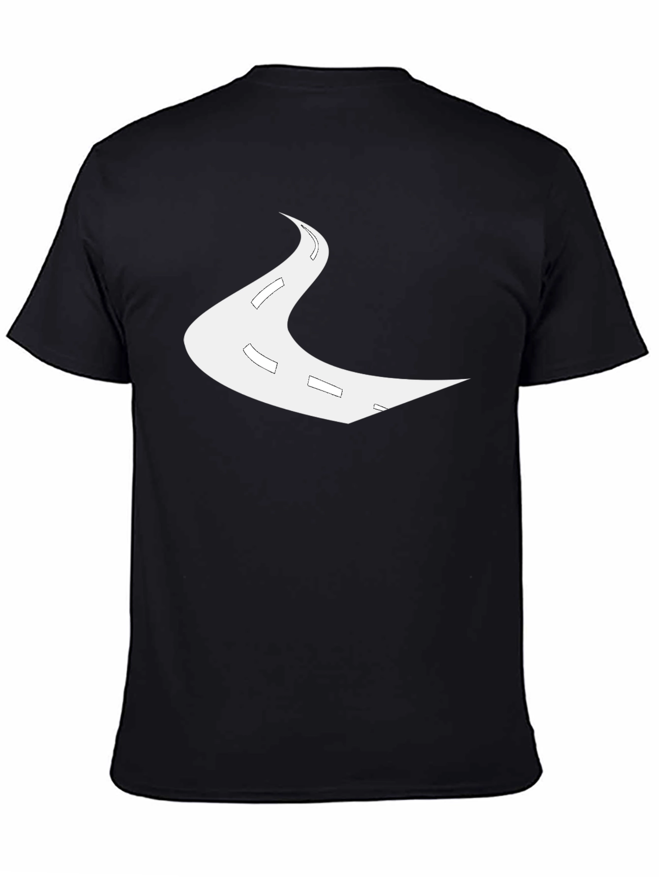 Road Trip Tee: Black Cotton Graphic T-Shirt