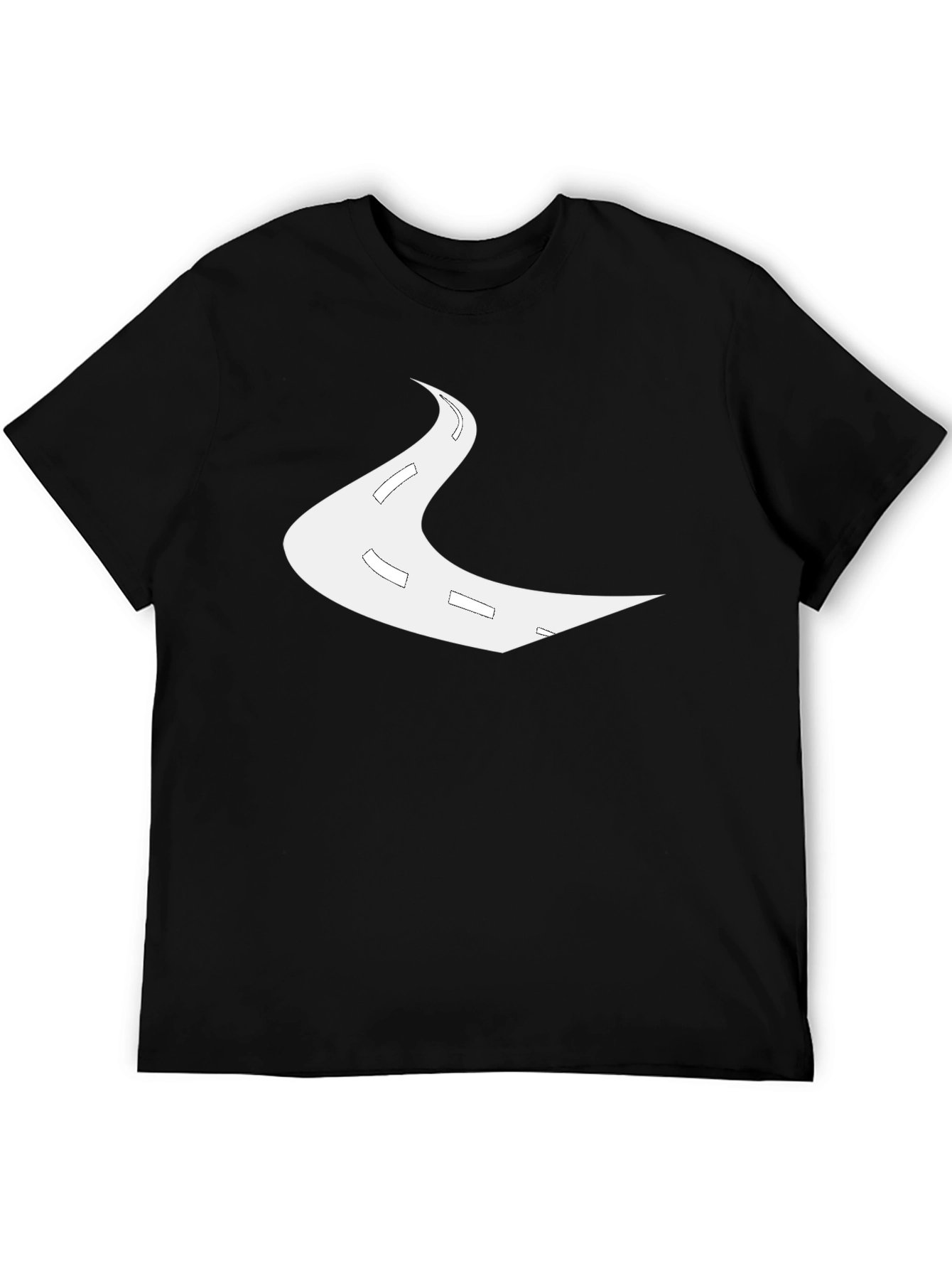 Road Trip Tee: Black Cotton Graphic T-Shirt