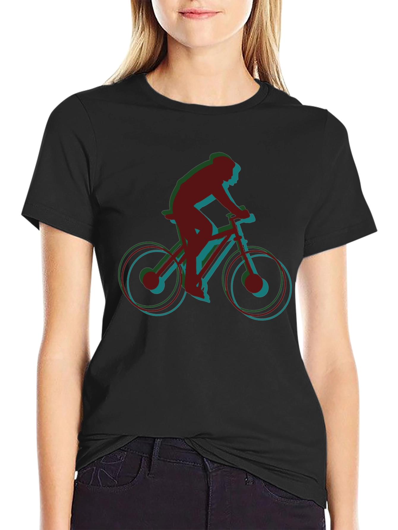 Biker Silhouette Graphic Tee - Ride in Style
