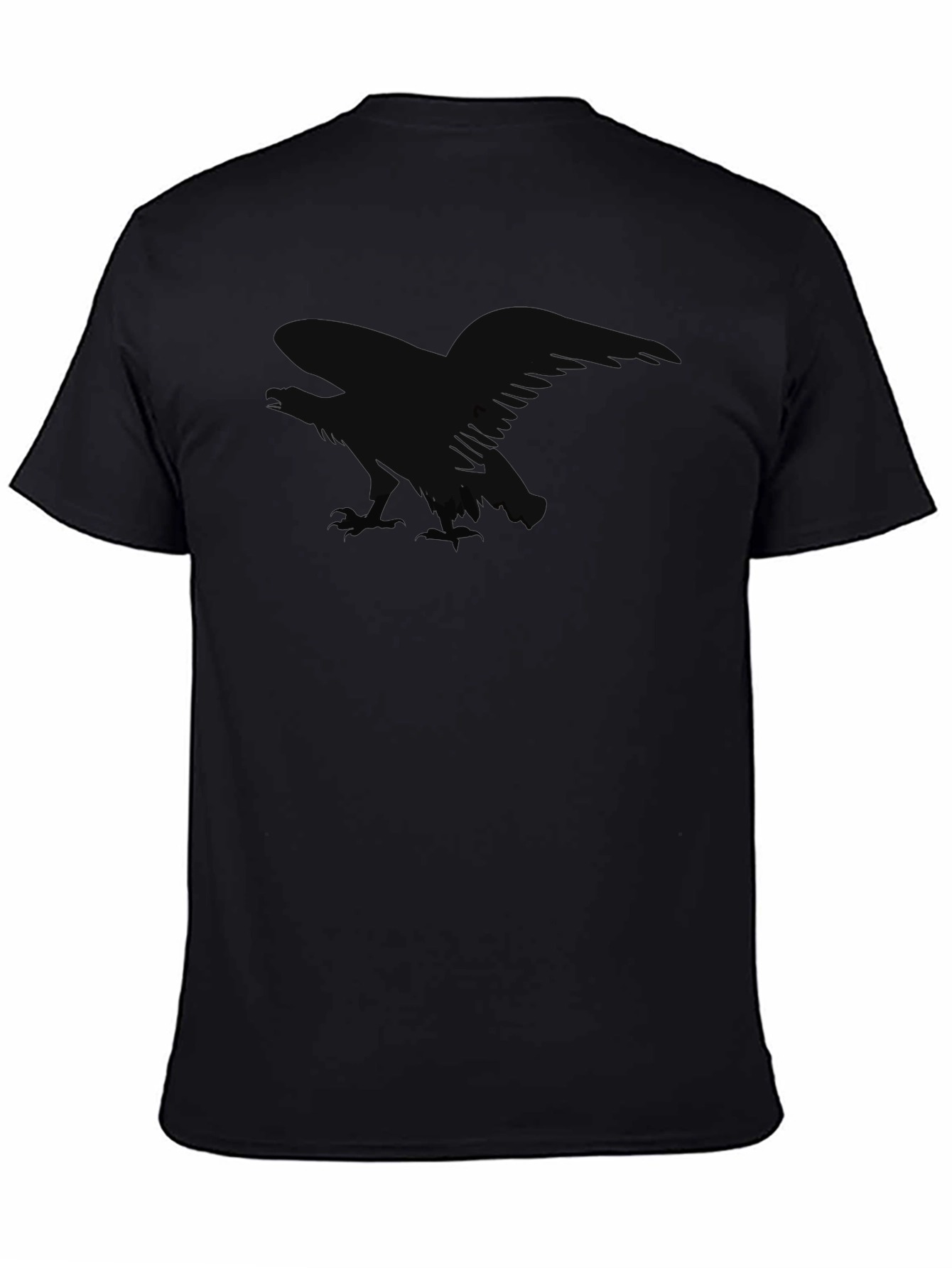 Mens Black Raven Graphic T-Shirt