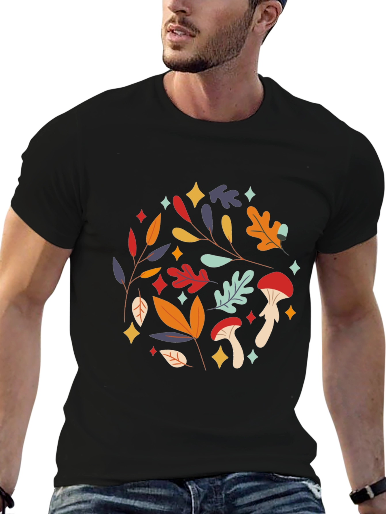 Fall Foliage & Funghi Graphic Tee