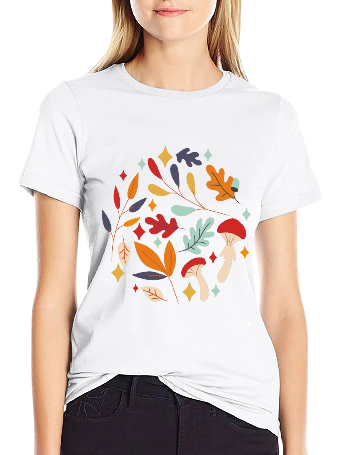 Fall Foliage & Funghi Graphic Tee