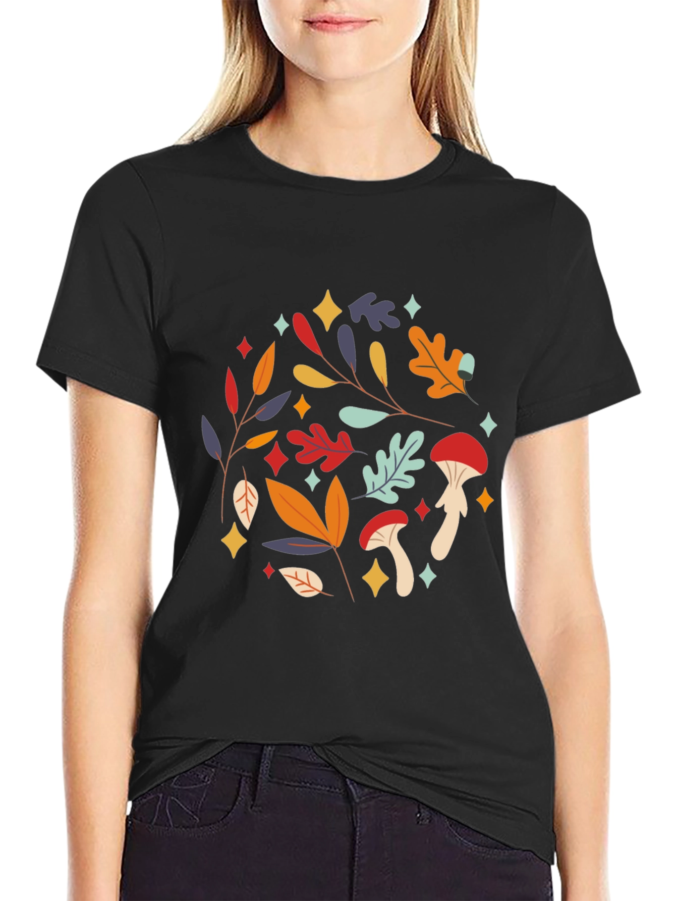 Fall Foliage & Funghi Graphic Tee