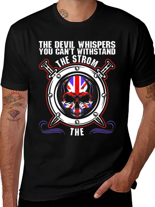 The Devil Whispers Skull Graphic Tee