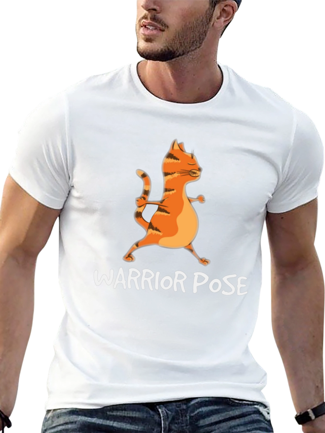 Yoga Cat Warrior Pose T-Shirt