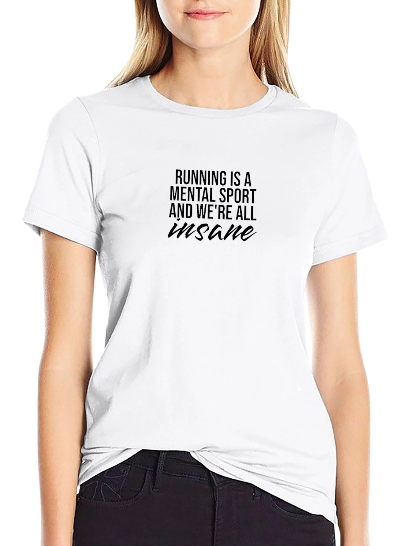 Running is a Mental Sport Black T-Shirt