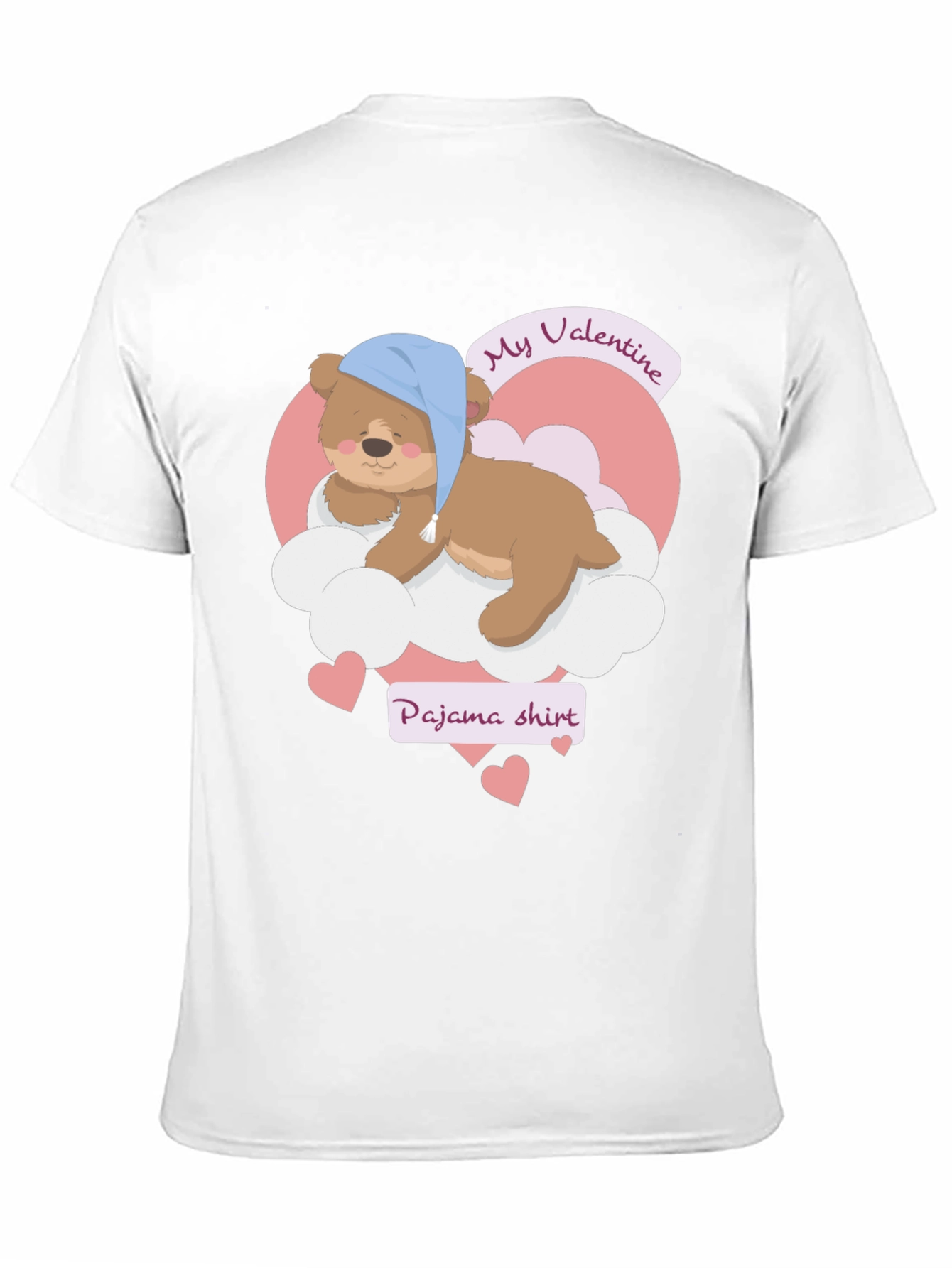 Valentine Pajama Shirt with Teddy Bear