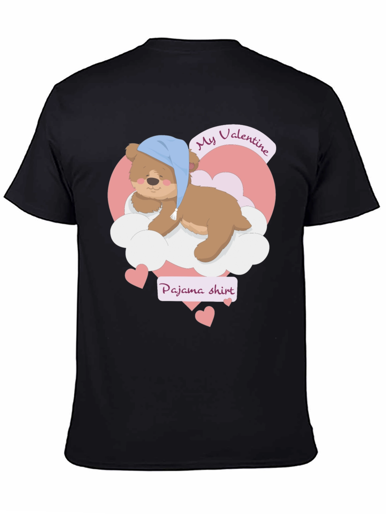 Valentine Pajama Shirt with Teddy Bear