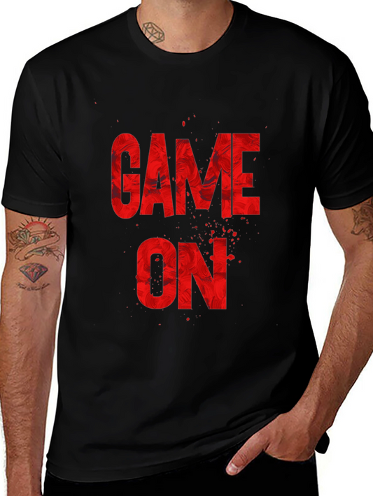 Game On Graphic Print T-Shirt - Black