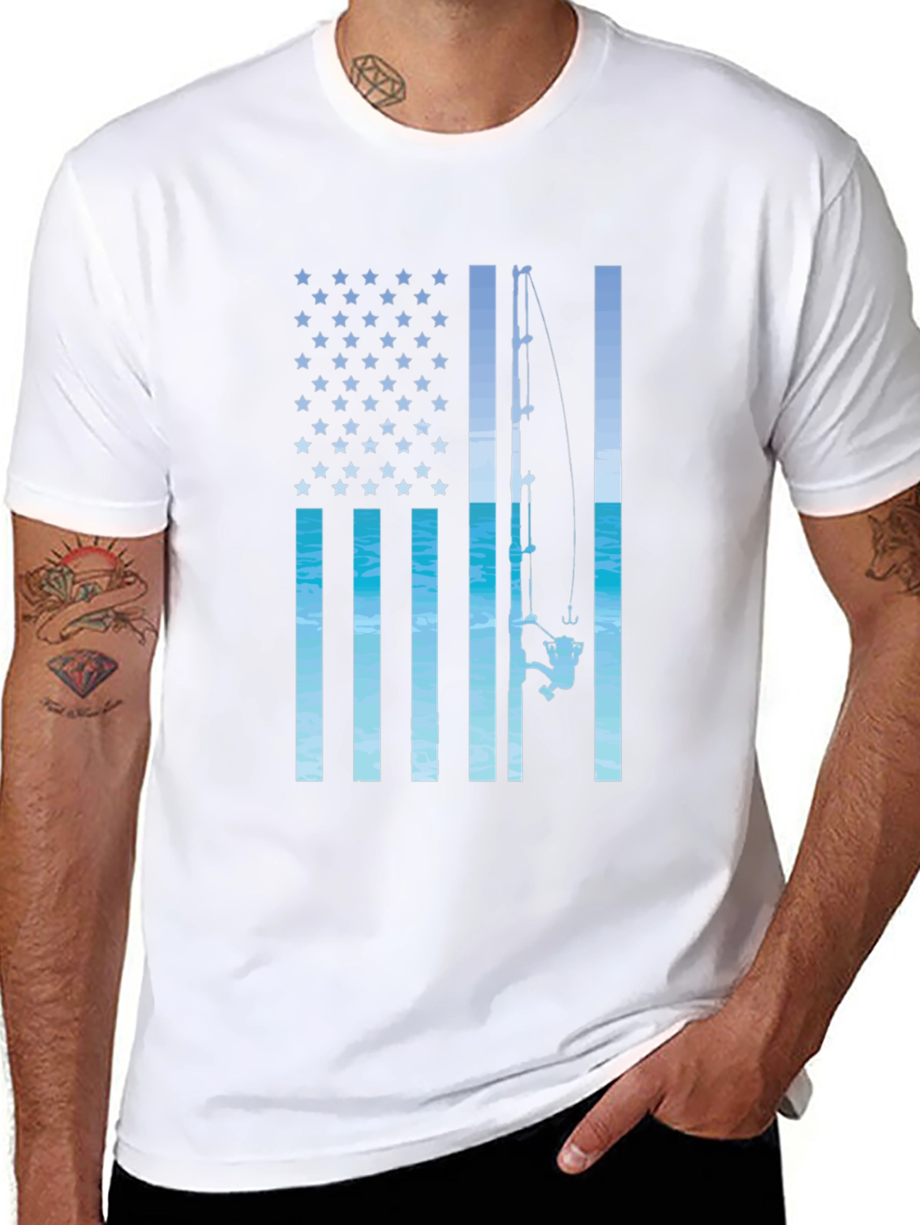 American Flag Fishing T-Shirt