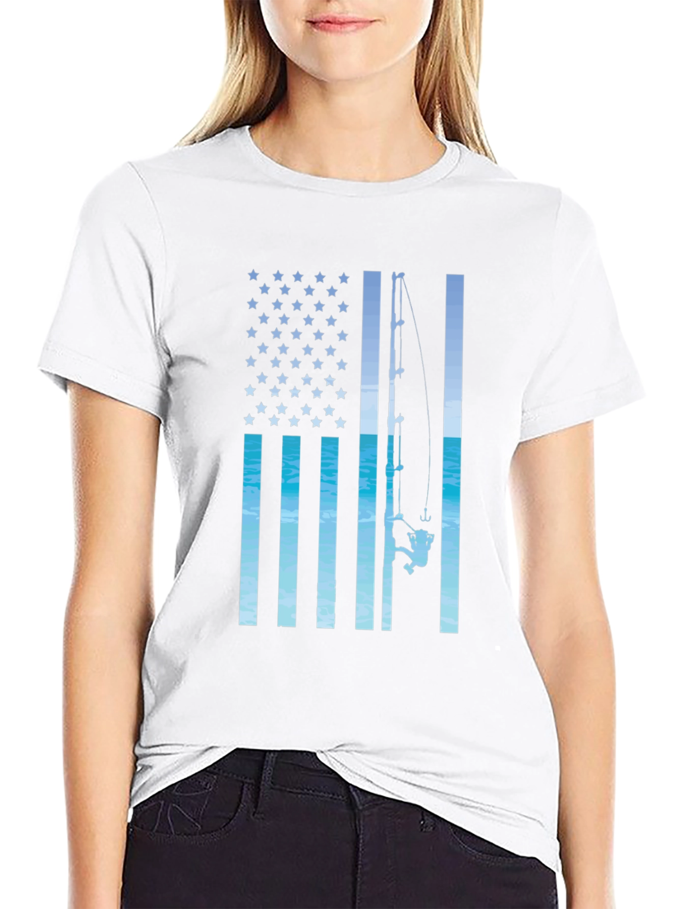 American Flag Fishing T-Shirt