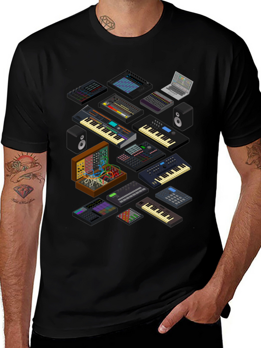 Synthesizer Graphic T-Shirt - Music Producer Tee