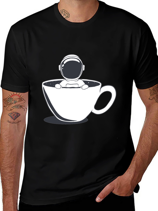 Astronaut Coffee T-Shirt - Spaced Out Style