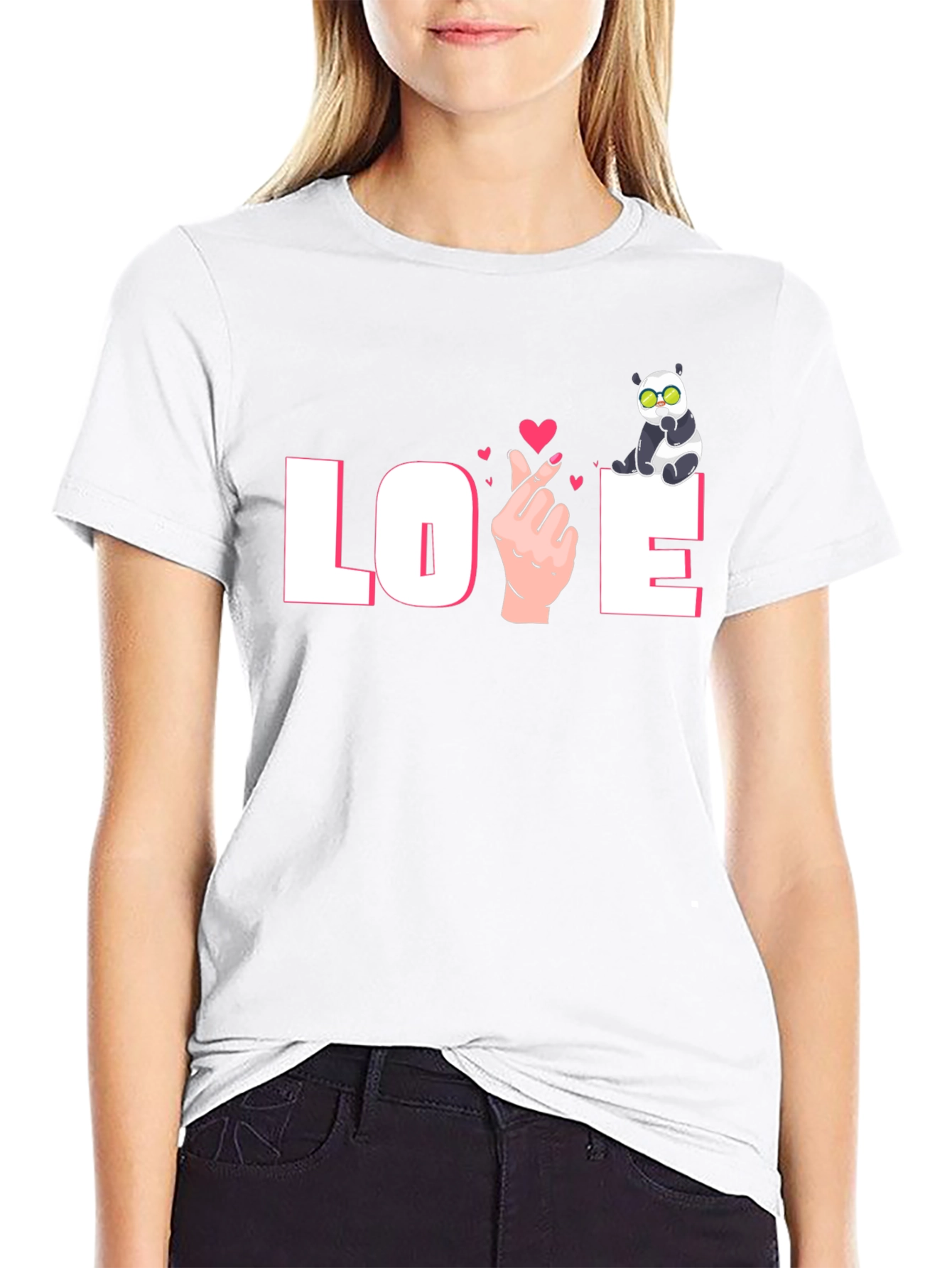 Love Panda Graphic Tee - Trendy & Unique Design
