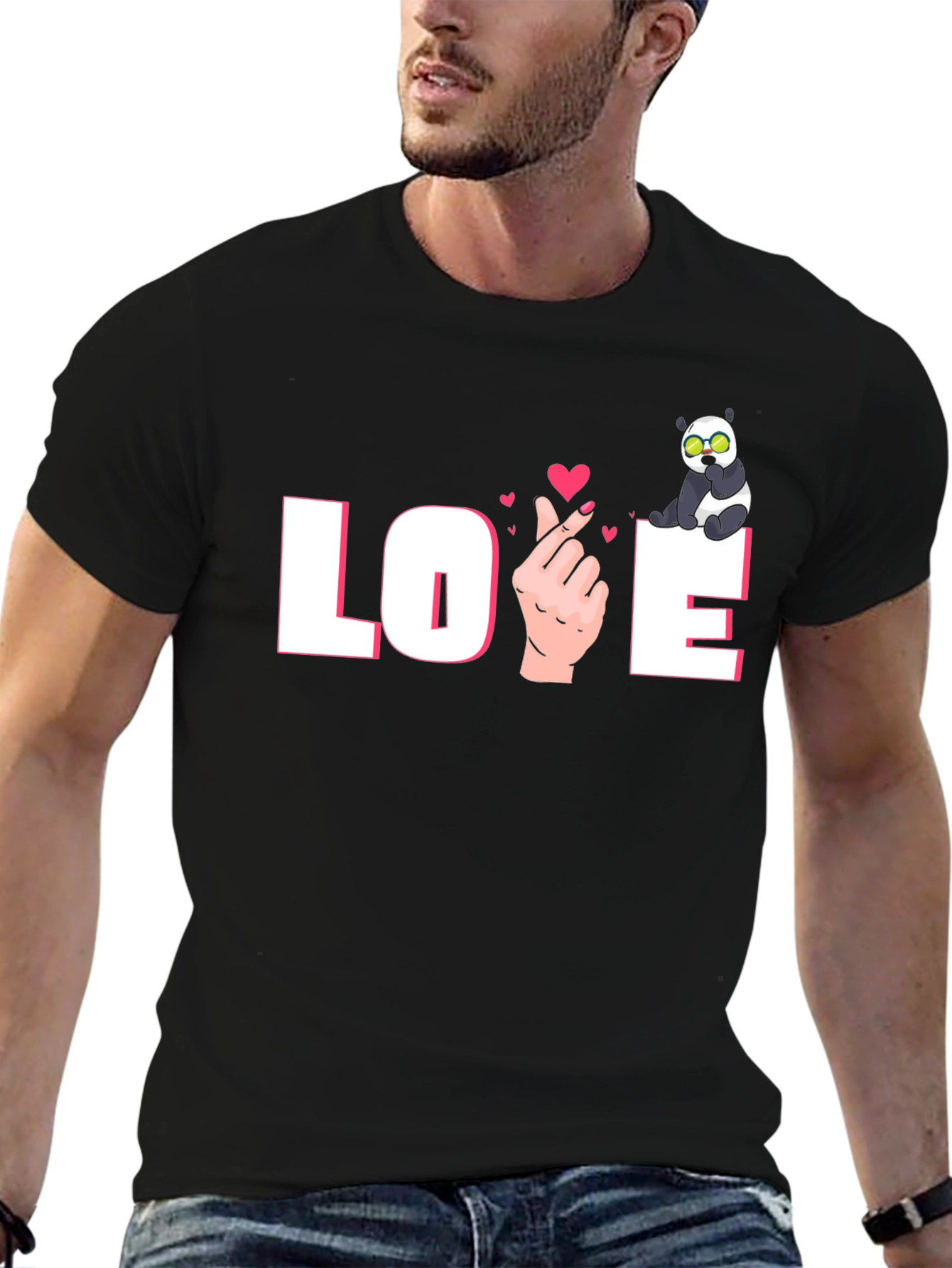 Love Panda Graphic Tee - Trendy & Unique Design