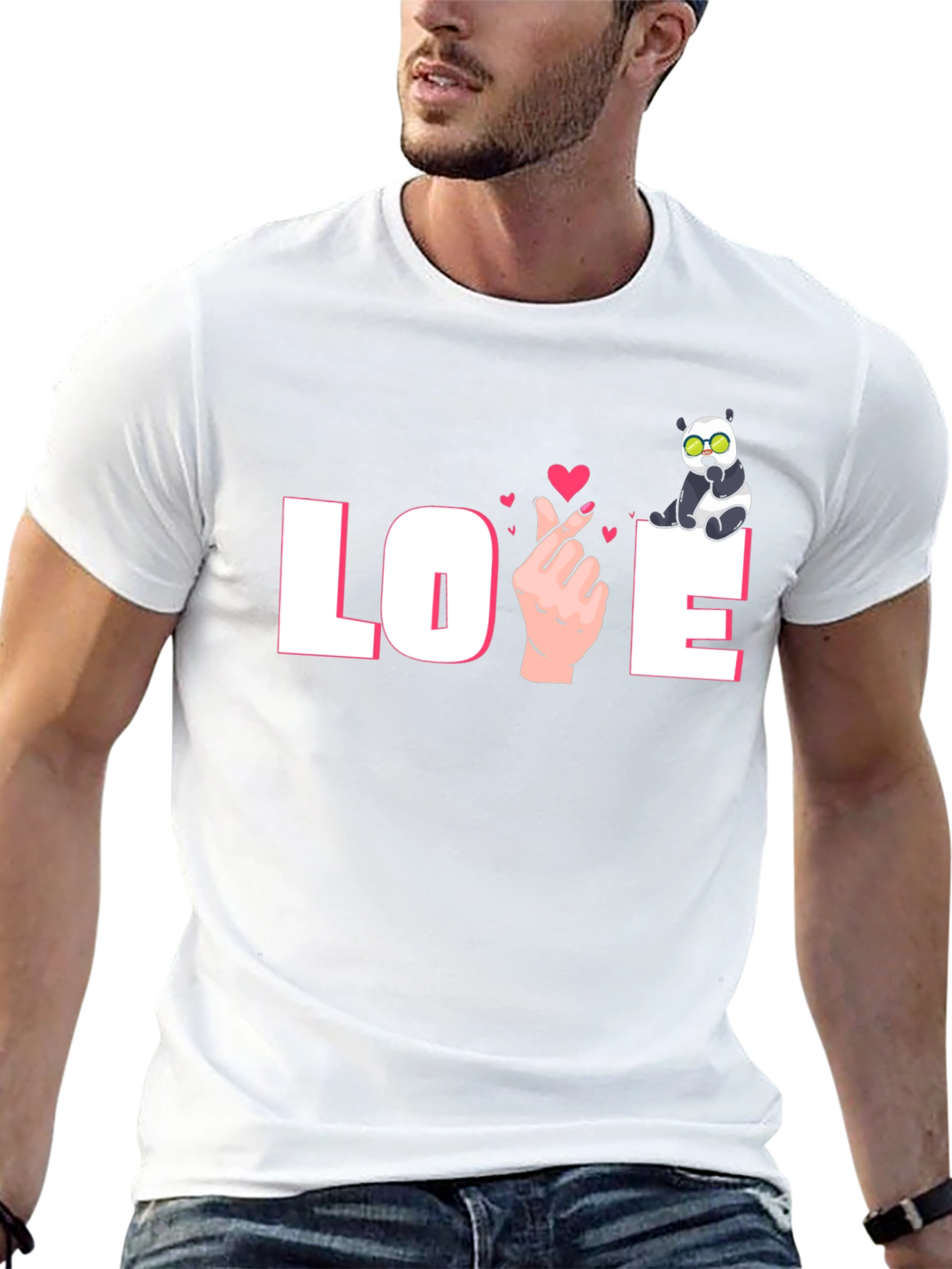 Love Panda Graphic Tee - Trendy & Unique Design