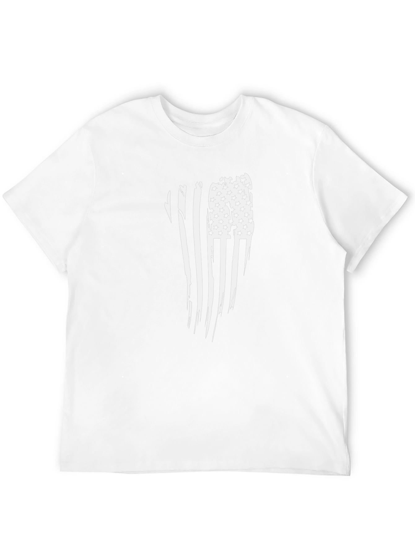 American Flag Distressed Graphic Tee - Black